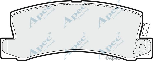 APEC BRAKING stabdžių trinkelių rinkinys, diskinis stabdys PAD1373